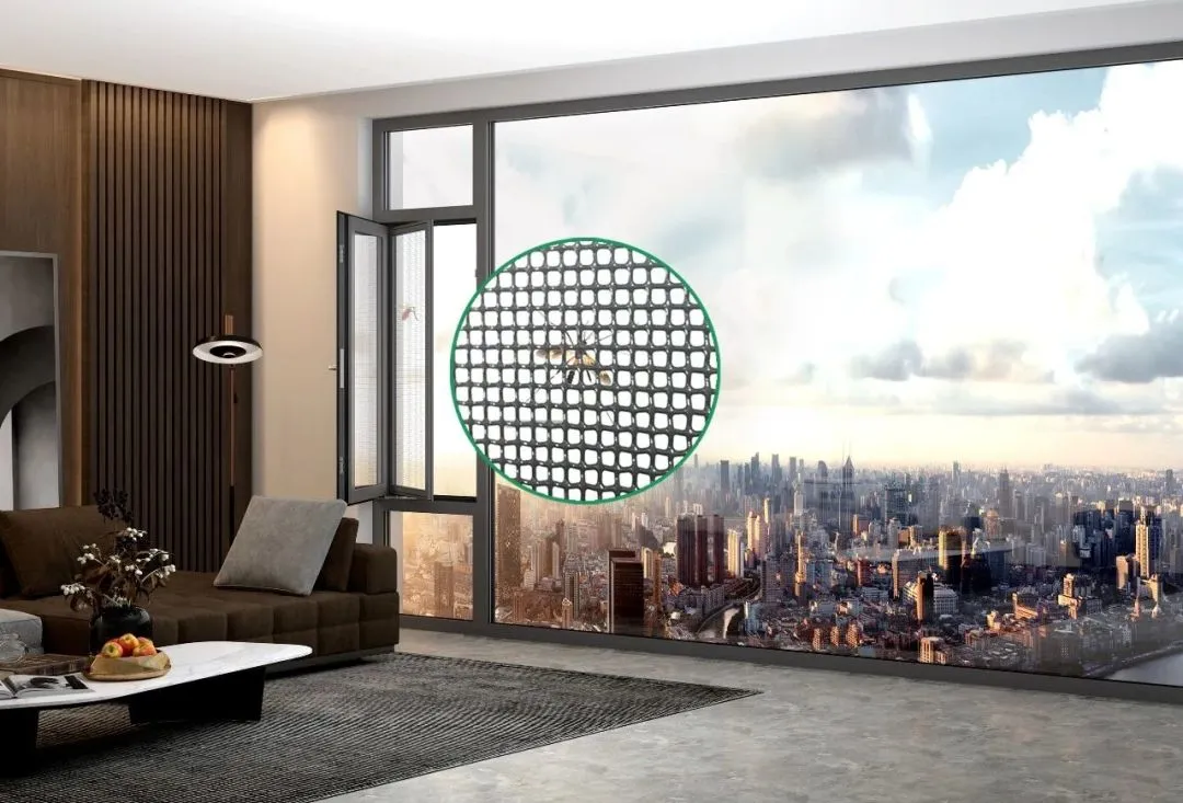 Built-in insect screen mesh