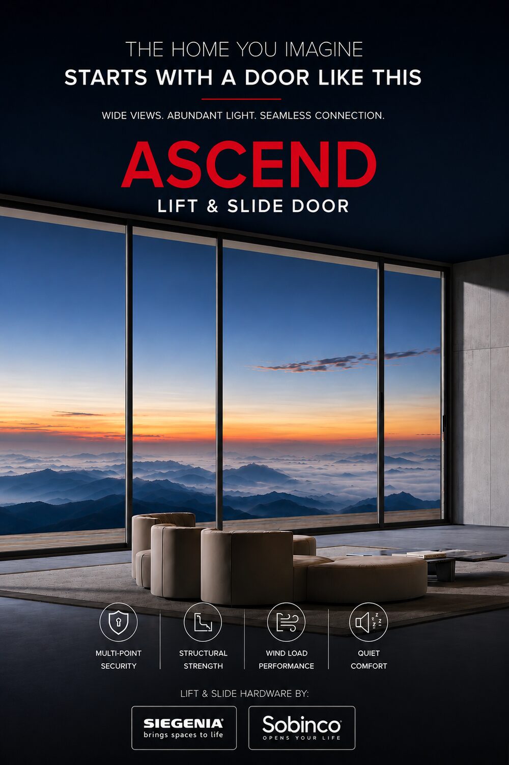 Ascend — Lift-and-slide balcony door