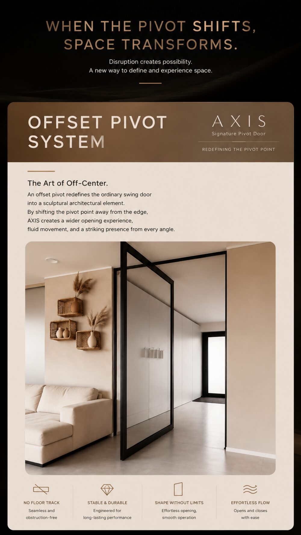 Axis — Centre-pivot door