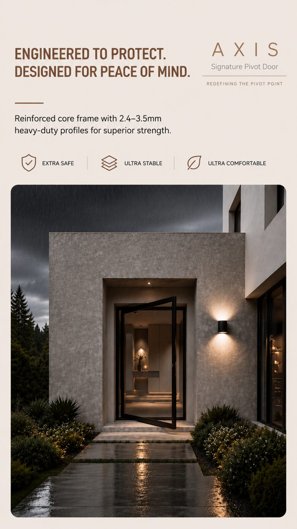 Axis — Centre-pivot door