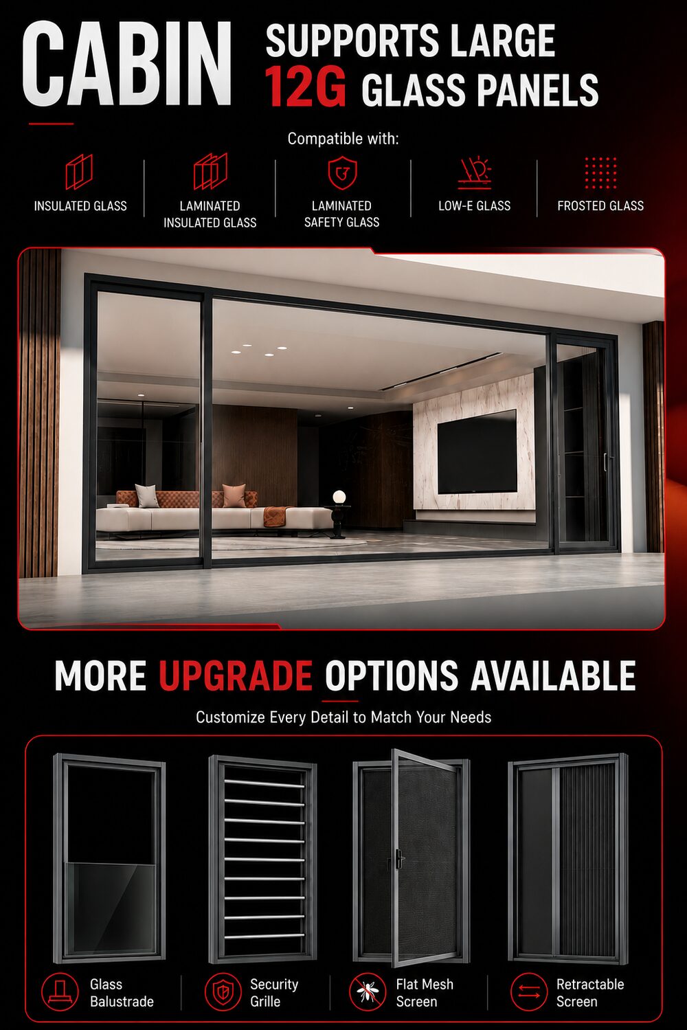 Cabin — Full-height balcony slider