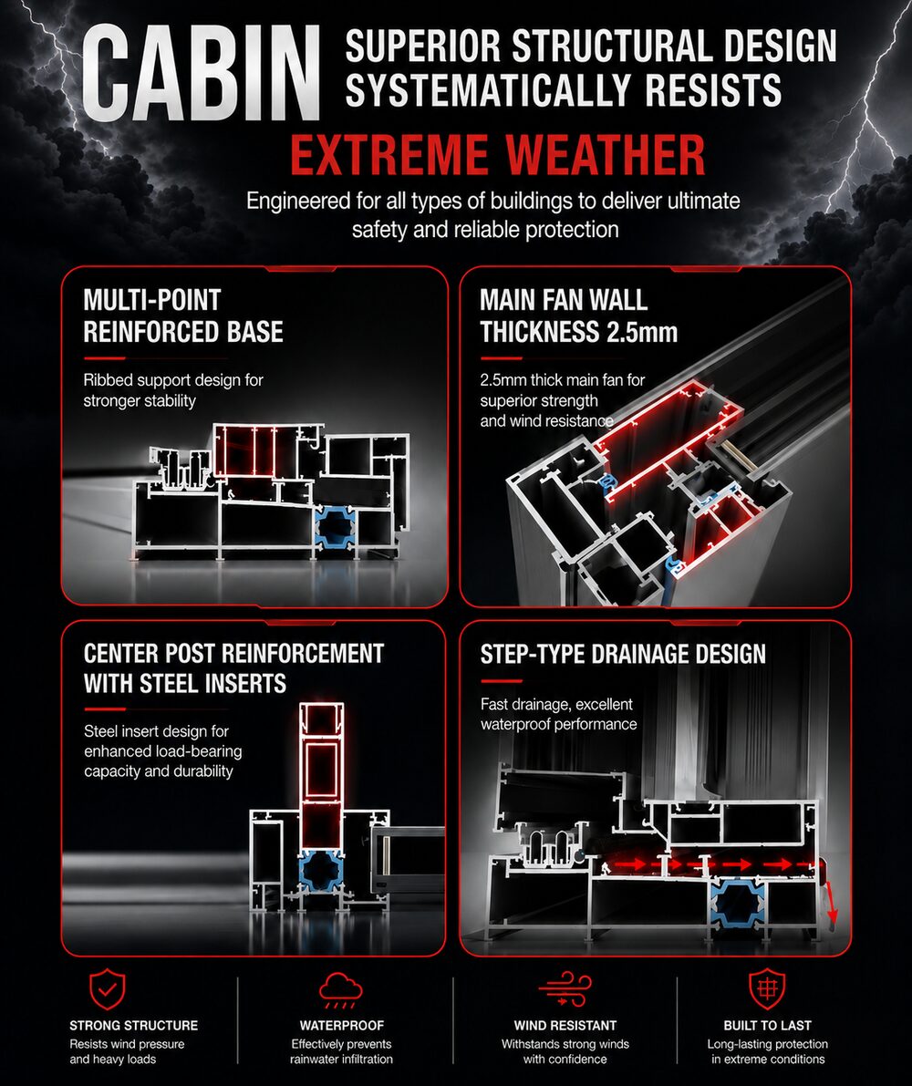 Cabin — Full-height balcony slider