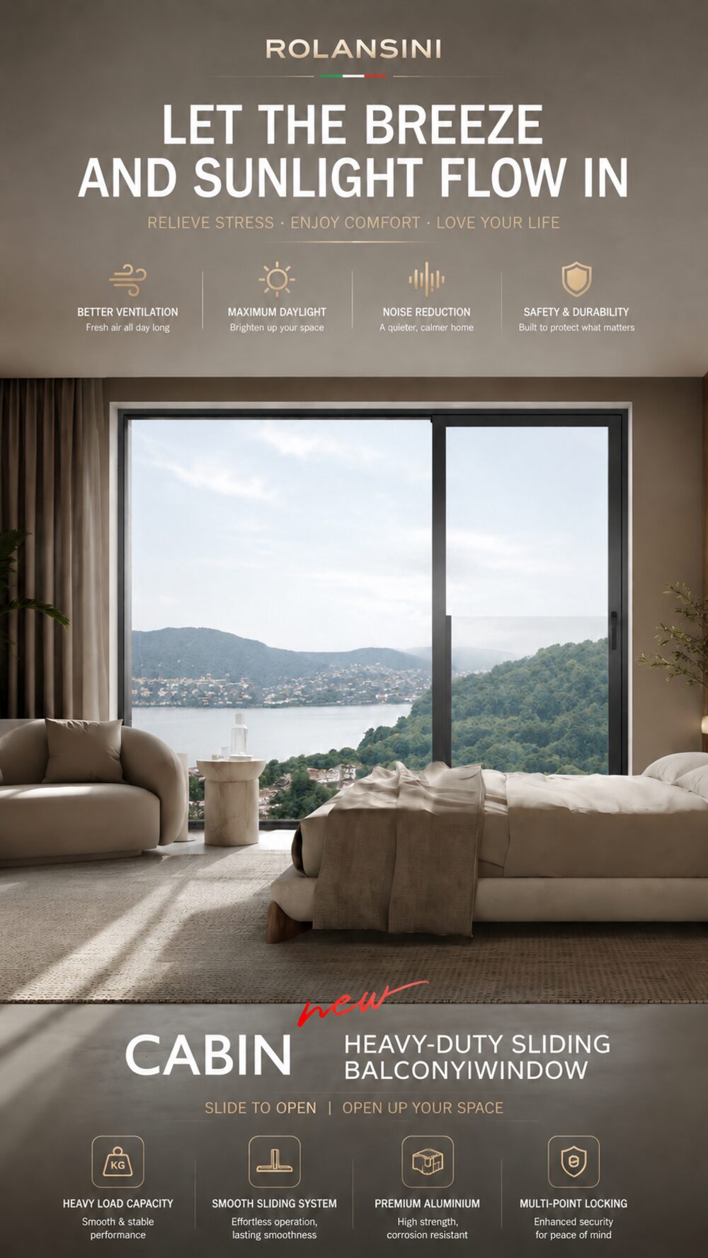 Cabin — Full-height balcony slider