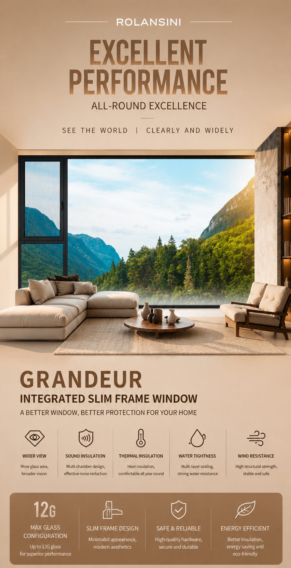 Grandeur — Ultra-slim outward casement
