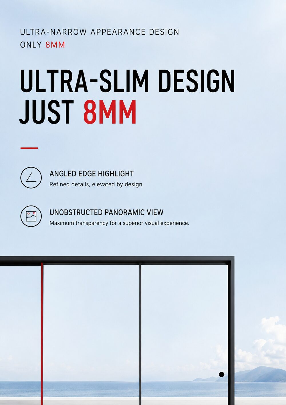 Pure — Minimalist slim-frame slider