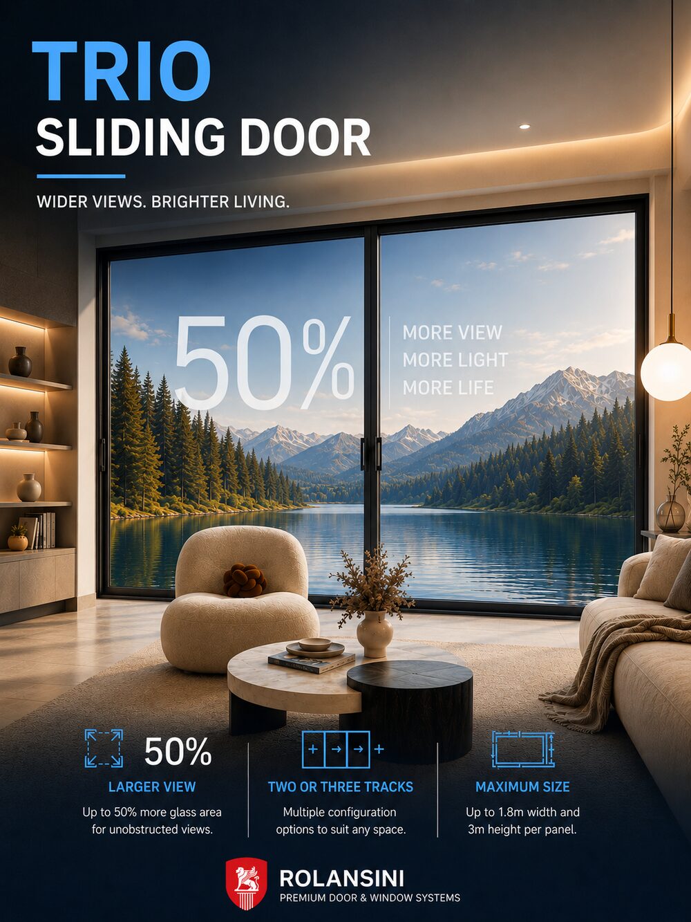 Trio — 3-track outdoor slider
