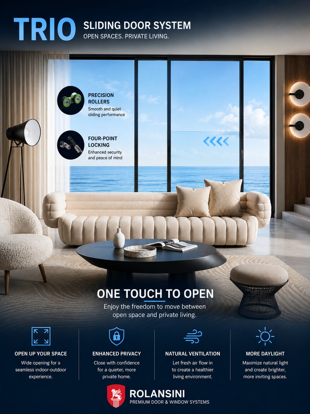 Trio — 3-track outdoor slider