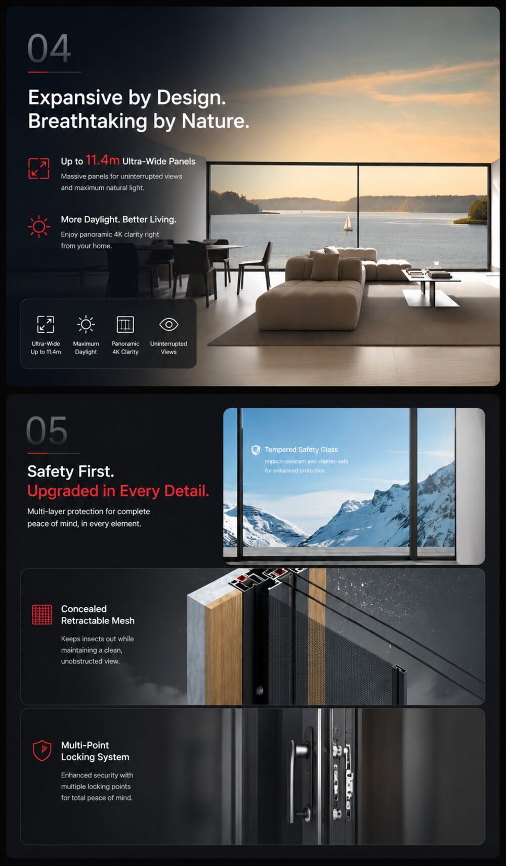 Vista — Full-view 4-panel slider